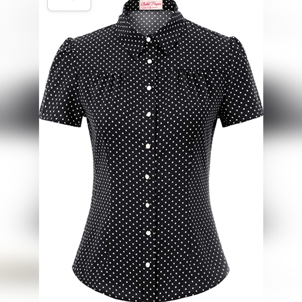 Belle Pogue Polka Dot Pin-up top